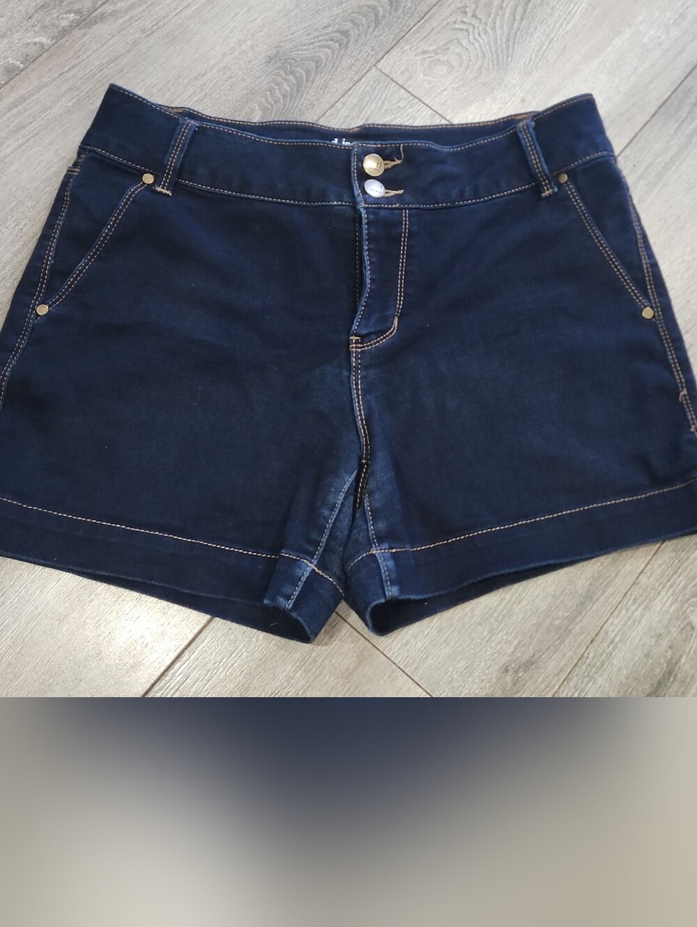 d. jeans Dark Blue Women's Jean Shorts